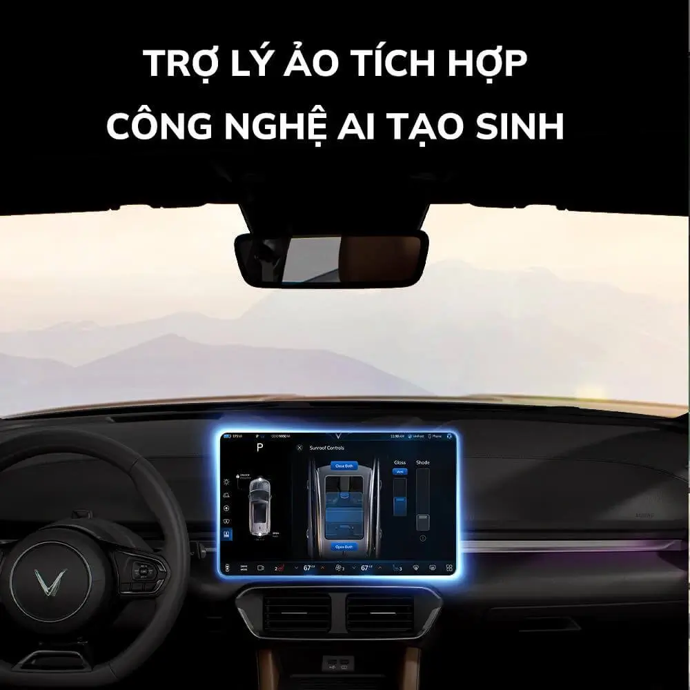 Xe điện Vinfast VF8 29 Xe dien VinFast VF8 noi that ma hinh
